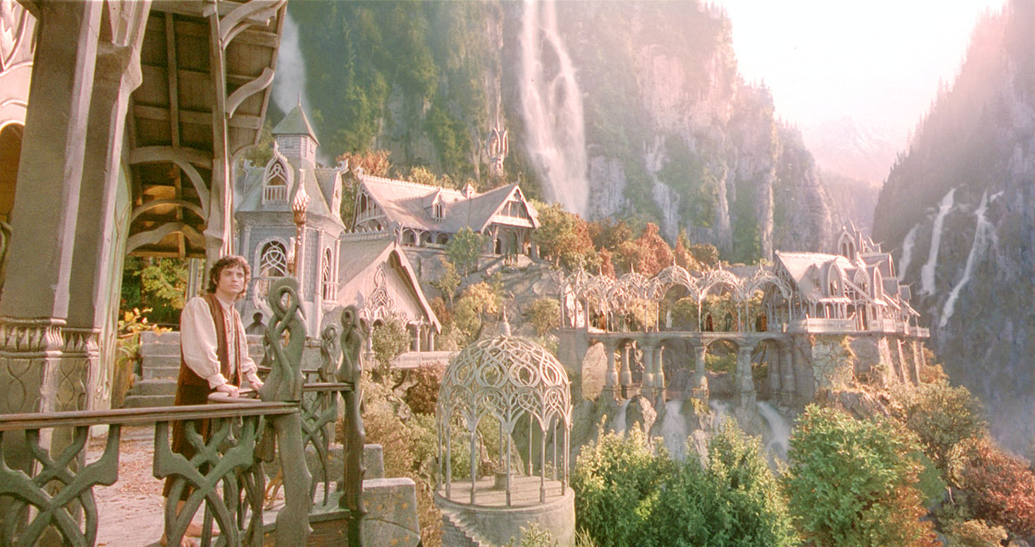 Frodo recovering in Rivendell after being stabbed by the morgul blade on  Weathertop. This is right before the Council of Elrond.