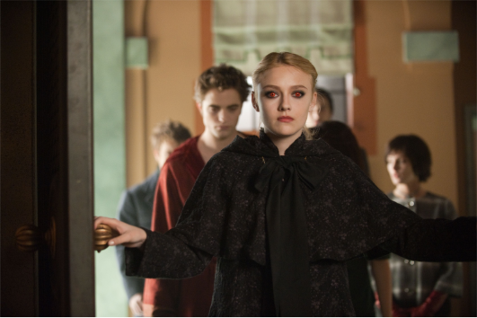 Jane, played by Dakota Fanning, in The Twilight Saga