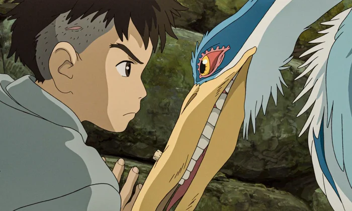 Mahito Maki and The Grey Heron in The Boy and the Heron